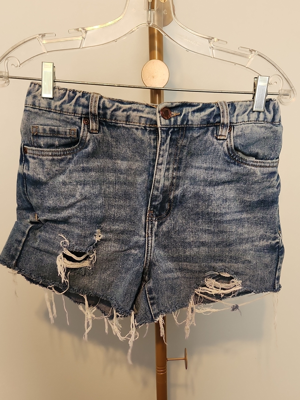 Bluenotes Classic Distressed Denim Shorts - Blue
